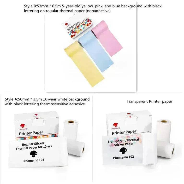 Portable Mini Thermal Label Printer Home Photo Printer Student Wrong Question Printer Bluetooth Mini Label Printer Price Tag - Velora