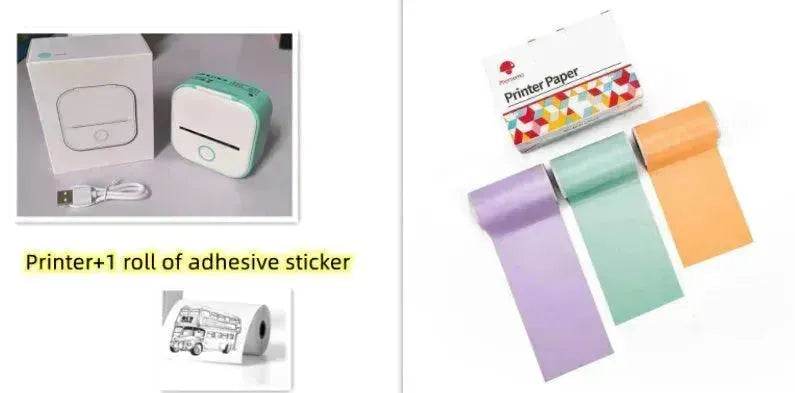 Portable Mini Thermal Label Printer Home Photo Printer Student Wrong Question Printer Bluetooth Mini Label Printer Price Tag - Velora