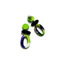 Purple & Neon Green Statement Jewelry Set - Velora Luxury Fashion