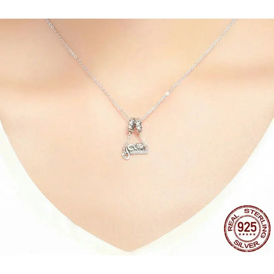 Purrfectly Celestial: Adorable Cat Star Charm (925 Silver) Itz Luxury