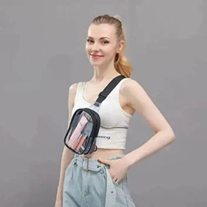 Pvc Transparent Chest Mini Travel Crossbody Waterproof Sports Bag - Velora