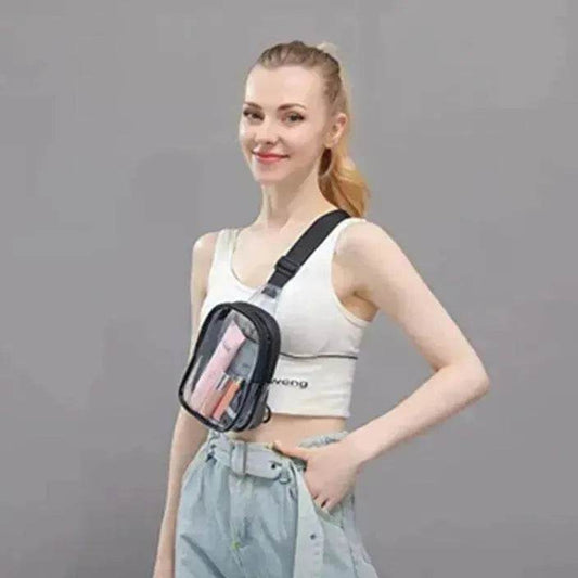 Pvc Transparent Chest Mini Travel Crossbody Waterproof Sports Bag - Velora