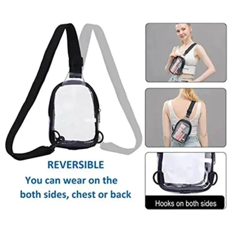 Pvc Transparent Chest Mini Travel Crossbody Waterproof Sports Bag - Velora