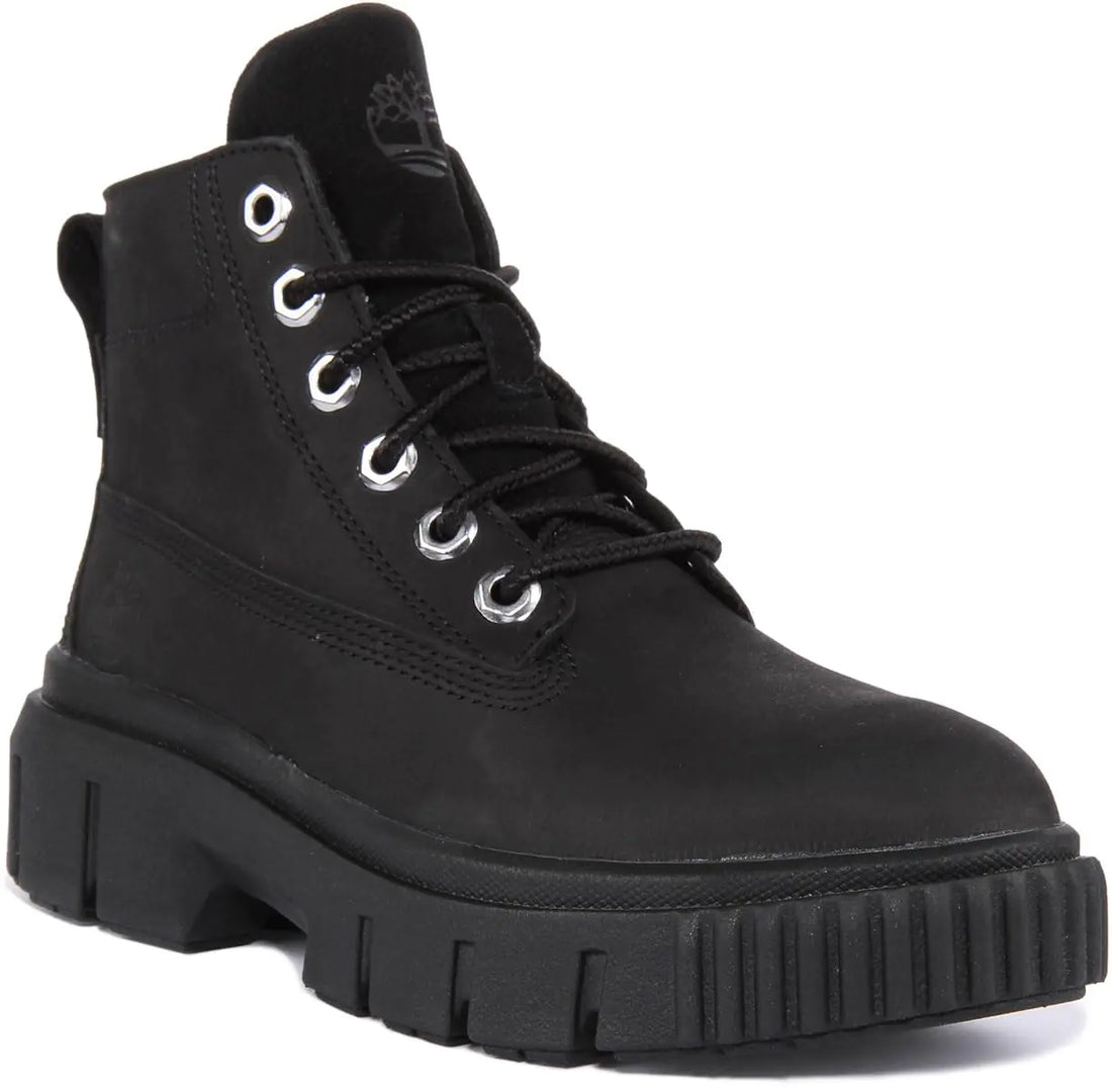 Greyfield Leather Boot Black - Size 10
