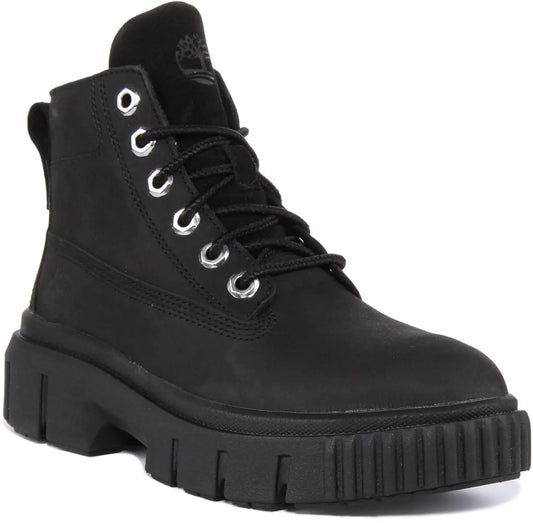 Greyfield Leather Boot Black - Size 10