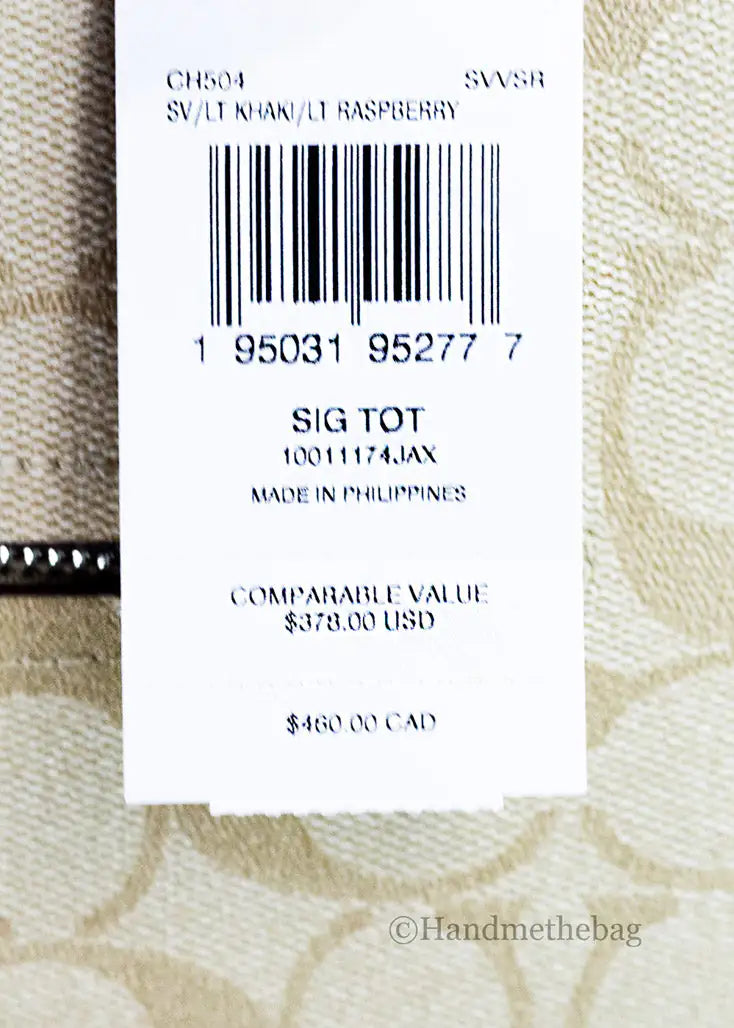 Coach Signature Gallery Canvas Tote