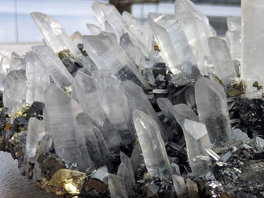 Quartz and Pyrite on Sphalerite – Krushkov Dolming, Madan, Bulgaria