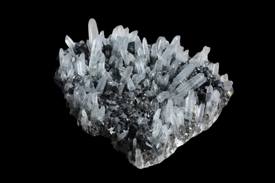 Quartz and Pyrite on Sphalerite – Krushkov Dolming, Madan, Bulgaria