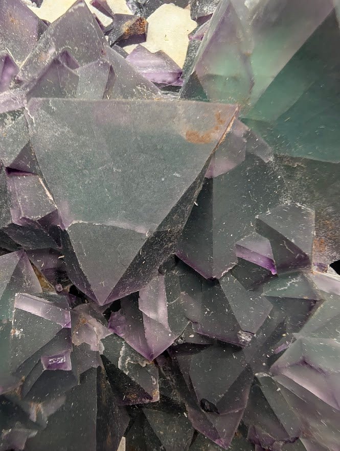 Rare De’an Fluorite Cluster – UV Reactive Green & Purple Crystal from Jiangxi, China