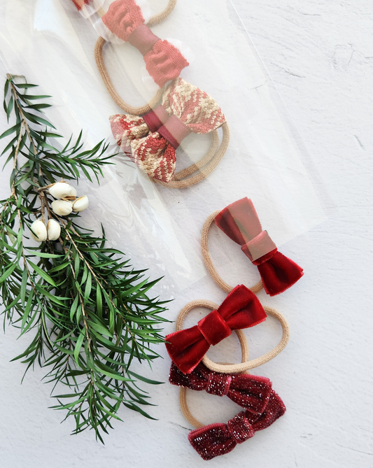 Christmas Pigtail Elastics - Velora