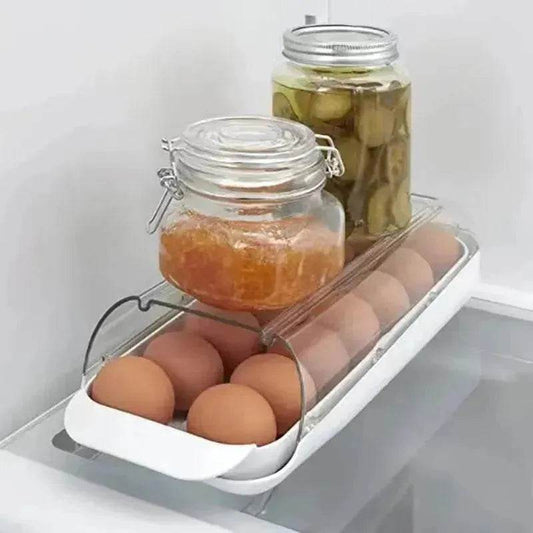 Refrigerator Egg Storage Rack Rolling Egg Dispenser - Velora