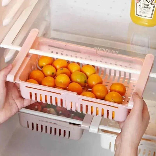 Refrigerator Telescopic Storage Basket - Modern and Stylish Organization - Velora