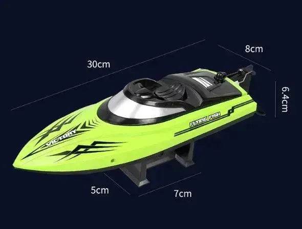 Remote Control Water Summer Toys 24g Competitive Boat Light Speed 25km High Speed Speedboat - Velora