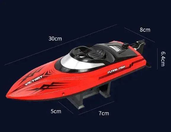Remote Control Water Summer Toys 24g Competitive Boat Light Speed 25km High Speed Speedboat - Velora