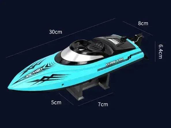 Remote Control Water Summer Toys 24g Competitive Boat Light Speed 25km High Speed Speedboat - Velora