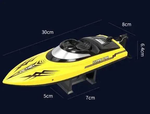 Remote Control Water Summer Toys 24g Competitive Boat Light Speed 25km High Speed Speedboat - Velora