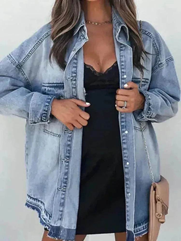 Retro Outer Long-sleeves Top For Women - Velora