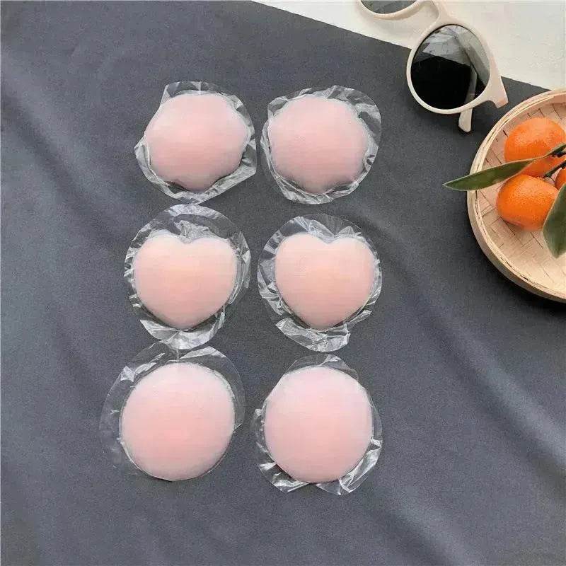 Reusable Self Adhesive Silicone Lift Up Breast Nipple Cover Bra Pad Invisible Breast Petals For Party Dress - Velora