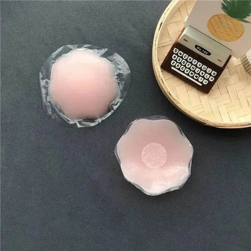 Reusable Self Adhesive Silicone Lift Up Breast Nipple Cover Bra Pad Invisible Breast Petals For Party Dress - Velora