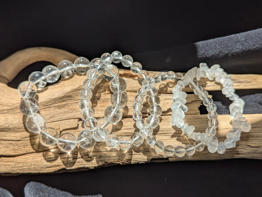 Clear Quartz Bracelet — Chip, 6mm, 8mm & 12mm Beads | The Master Healing Stone