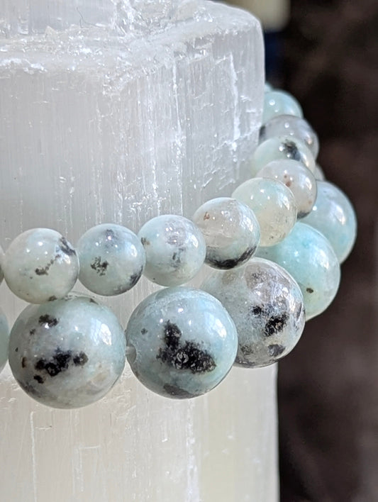 Kiwi Jasper Bracelet — 6mm, 8mm & 10mm Round Beads