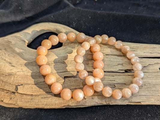 Golden Sunstone Bracelet — 8mm & 10mm Beads