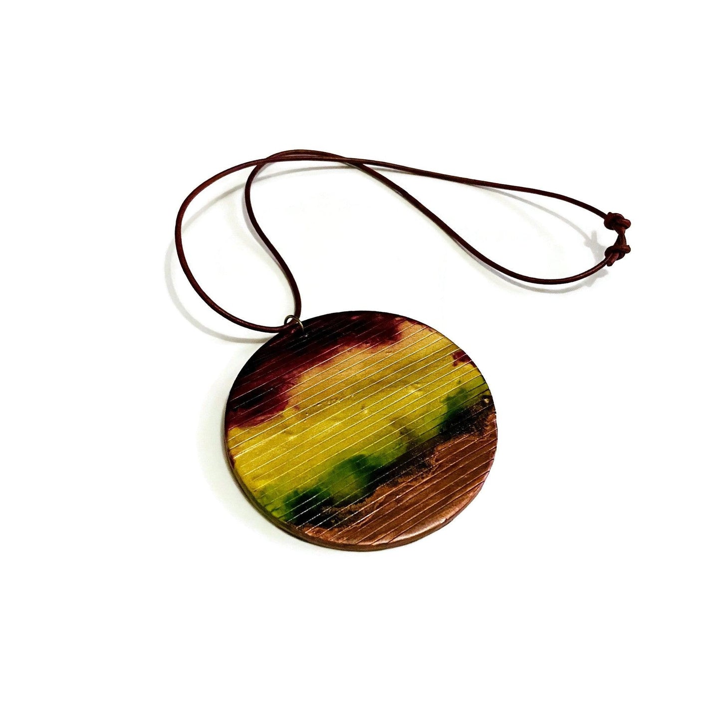 Rustic Chunky Circle Pendant Necklace - Velora Luxury Fashion
