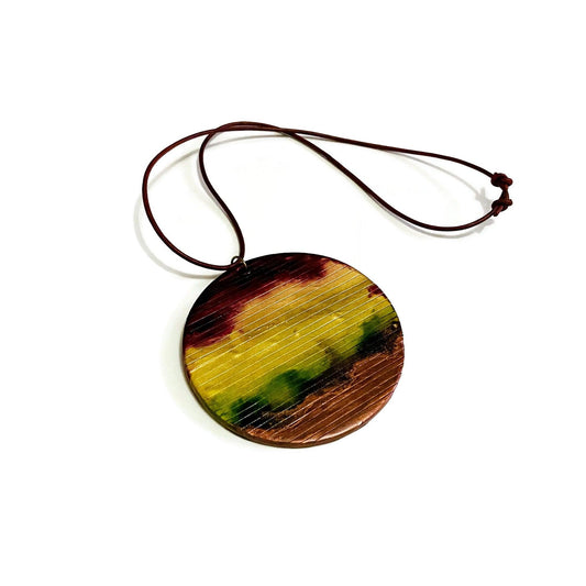 Rustic Chunky Circle Pendant Necklace - Velora Luxury Fashion