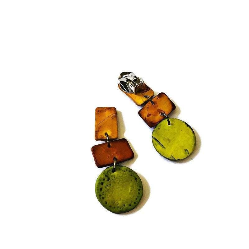Rustic Geometric Jewelry Set with Statement Necklace & Earrings - Velora Luxury Fashion