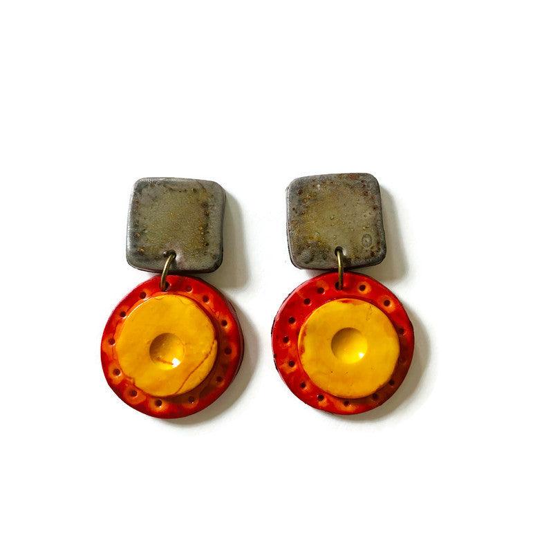Rustic Statement Jewelry Set with Fall Colors - Velora Luxury Fashion