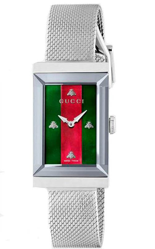 GUCCI G-Frame Steel Rectangular Watch YA147401 - Velora