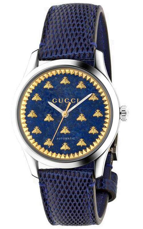 GUCCI G-Timeless Lapis Blue Dial with Bees Automatic Watch YA1264122 - Velora