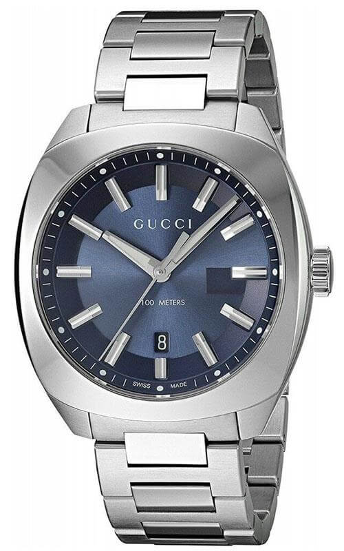 GUCCI GG2570 Large Stainless Steel Blue Dial Watch YA142303 - Velora