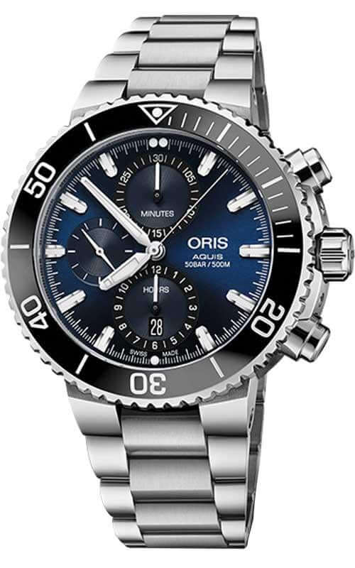 Oris Aquis Chronograph Mens Watch 01 774 7743 4155-07 8 24 05PEB - Velora