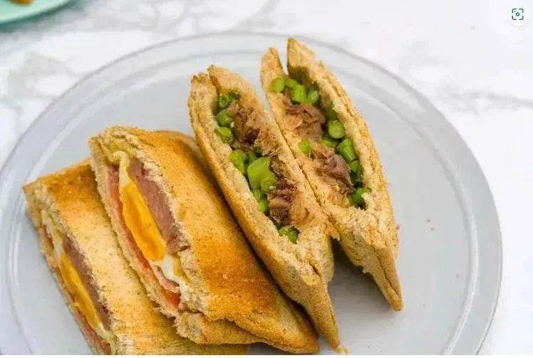 Sandwich BBQ Grill Sandwich Oven Food Bread Stainless Steel Barbecue Net BBQ Grill Breakfast Baking Tool - Velora