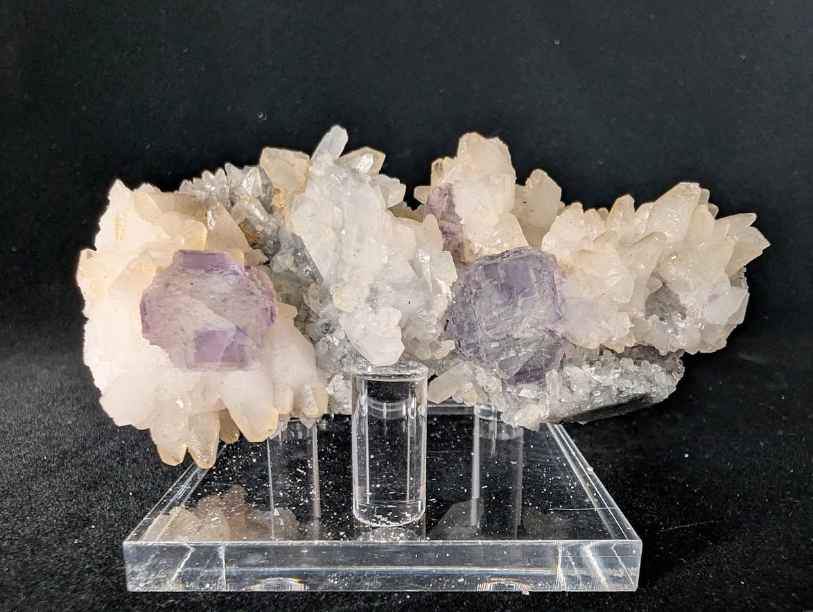 Shangbao Fluorite with Quartz – UV Reactive Collector’s Specimen