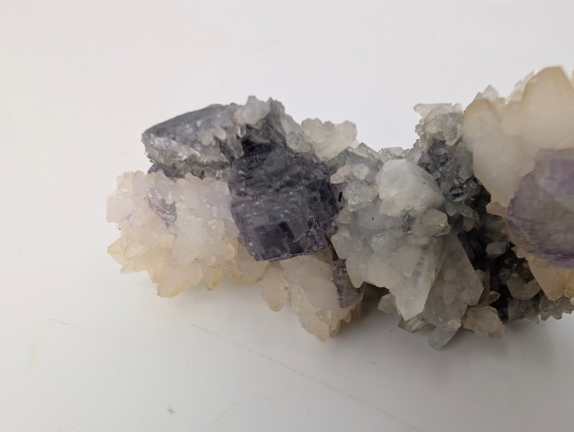 Shangbao Fluorite with Quartz – UV Reactive Collector’s Specimen