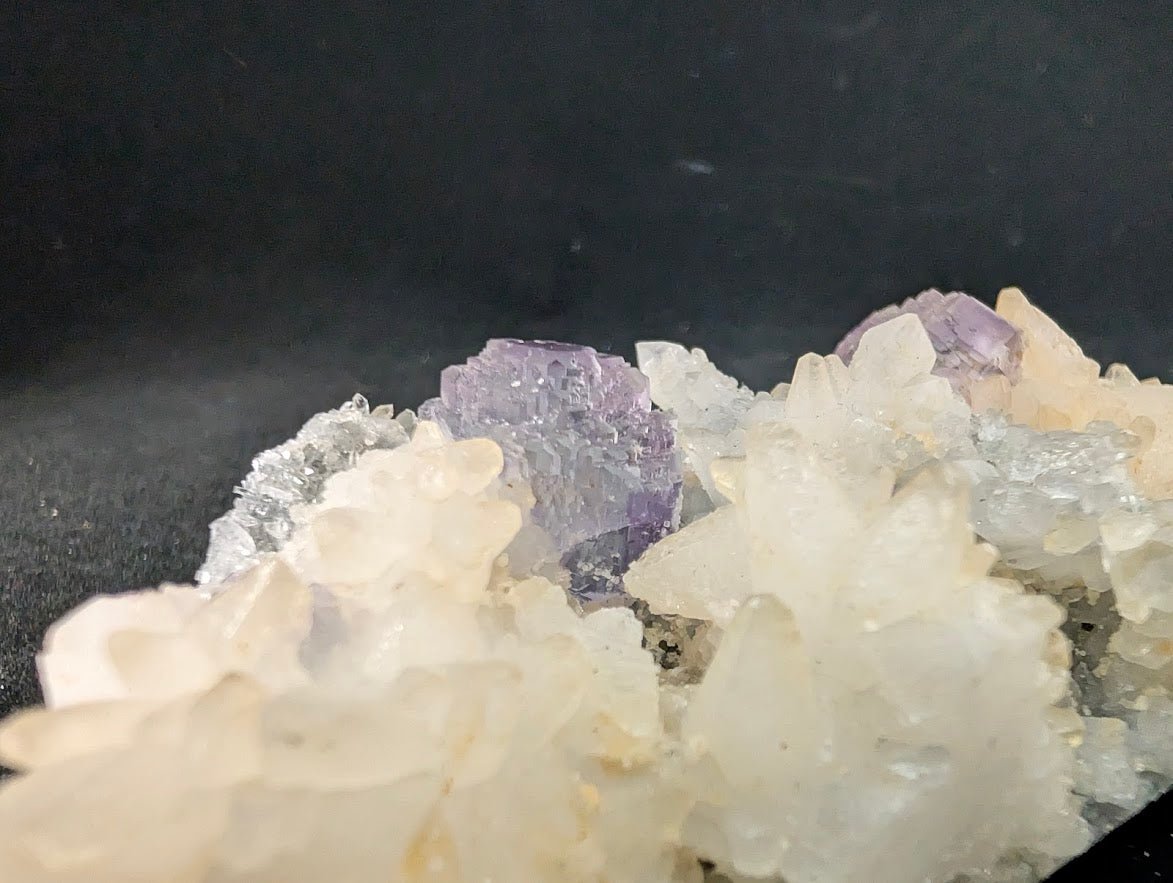 Shangbao Fluorite with Quartz – UV Reactive Collector’s Specimen