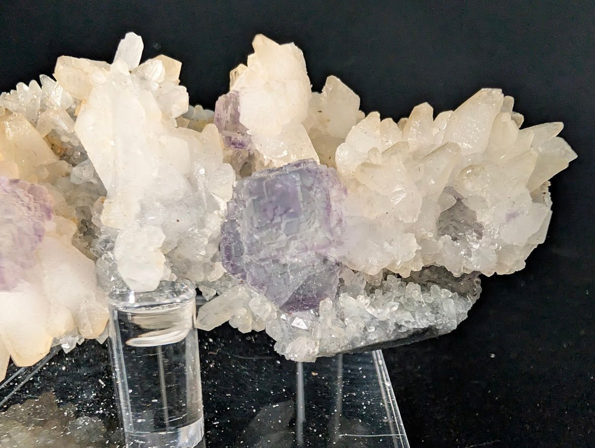 Shangbao Fluorite with Quartz – UV Reactive Collector’s Specimen