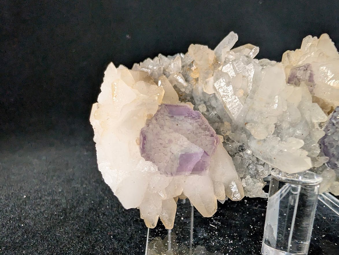Shangbao Fluorite with Quartz – UV Reactive Collector’s Specimen