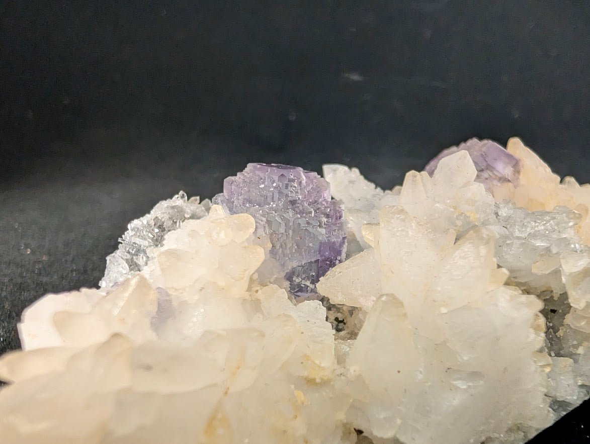 Shangbao Fluorite with Quartz – UV Reactive Collector’s Specimen