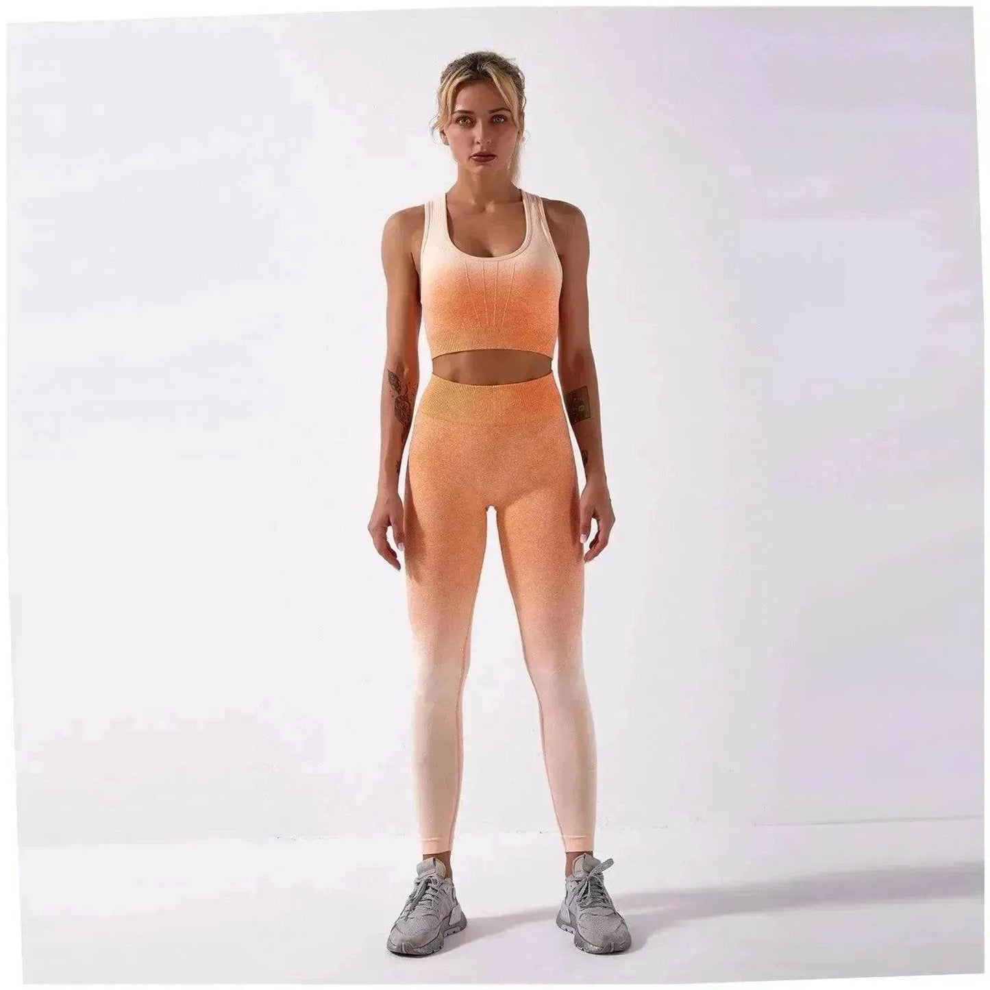 Shark knitting sports bra pants tie-dye Yoga Fitness Gym Exercise Wear - Velora