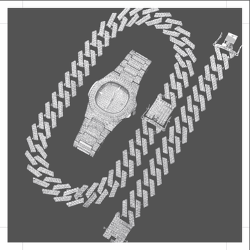 Lost and Found Jewelers Silver Cuban Link Chain Set - Velora Luxury Fashion