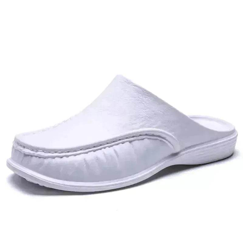 Slippers Men's Summer Leather Word Casual Tide Sandals Men's Non-slip Leather New Sandals Outer Wear Large Size Beach Shoes