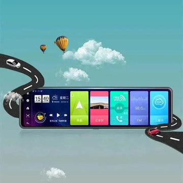 Smart 170 wide angle Bluetooth, GPS, Speed monitoring, collision sensing, front and back view, reversing image Rearview Mirror Tachograph Double Recording Dashcam HDR Backup Camera for cars