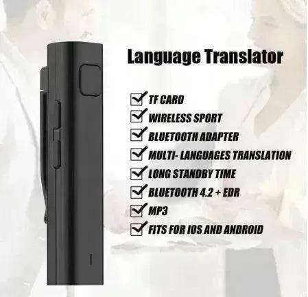 Smart Instant Voice to Voice Translator Mini Wireless Bluetooth Real Time Translation 26 Language Automatic Speech Travel Translato - Velora