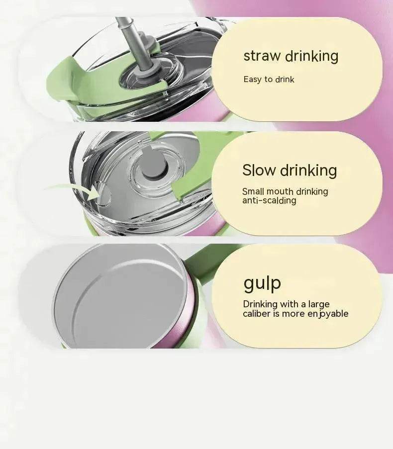 Stainless Steel Large Capacity Vacuum Insulated Straw Cup - Velora