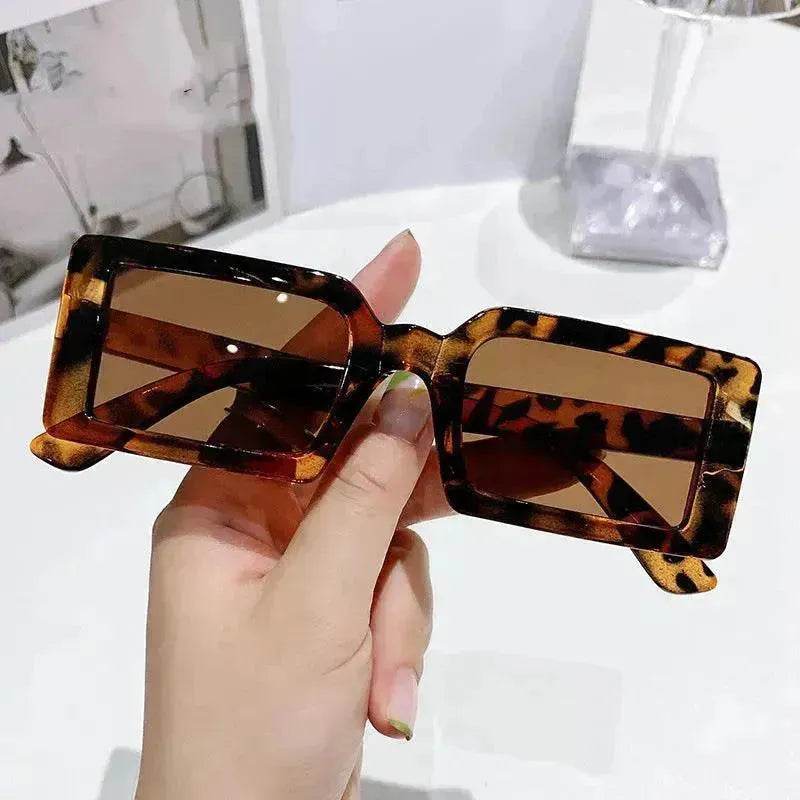 Stylish Beach Jelly Color Square Frame Sunglasses - Velora