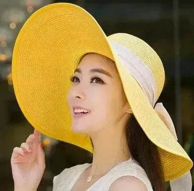 Summer Korean version of the tide hat female folding summer beach hat sun hat - Velora