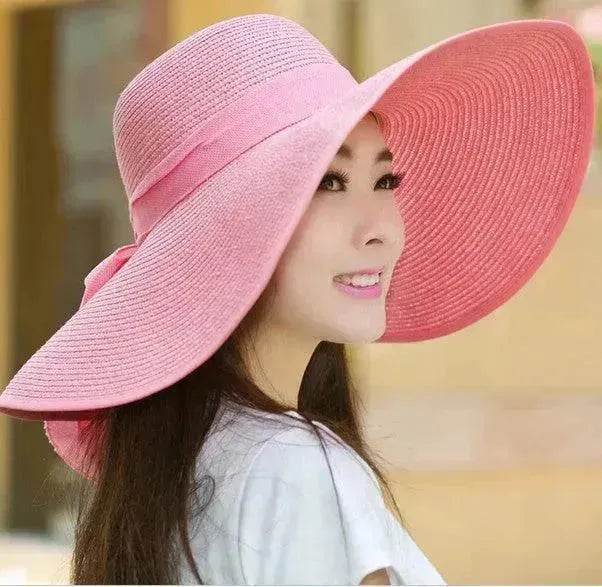 Summer Korean version of the tide hat female folding summer beach hat sun hat - Velora